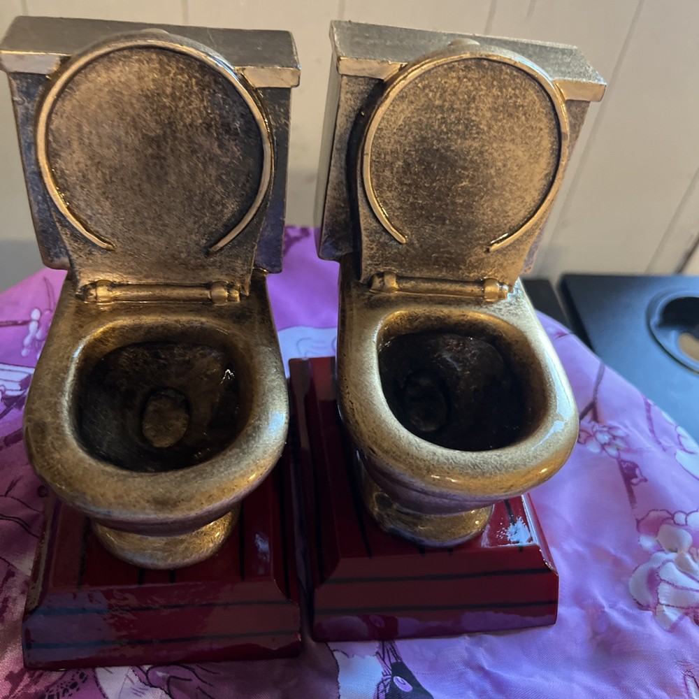 Vintage Toilet Seat Bookends