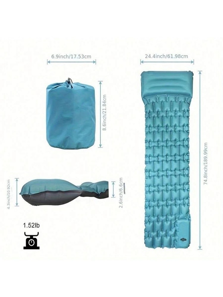 Extra Thickness Inflatable Sleeping Pad Built-In Pump Most Comfortable Camping