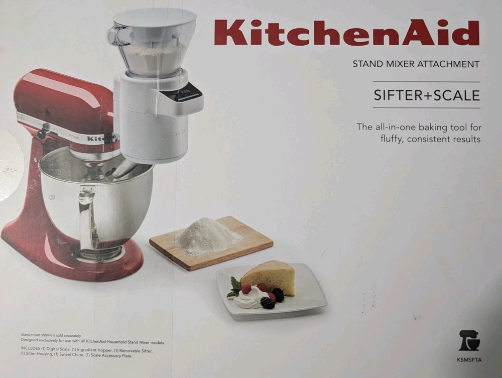 KITCHEN AID STAND MIXER ATTACHMENT SIFTER + SCALE KSMSFTAQ
