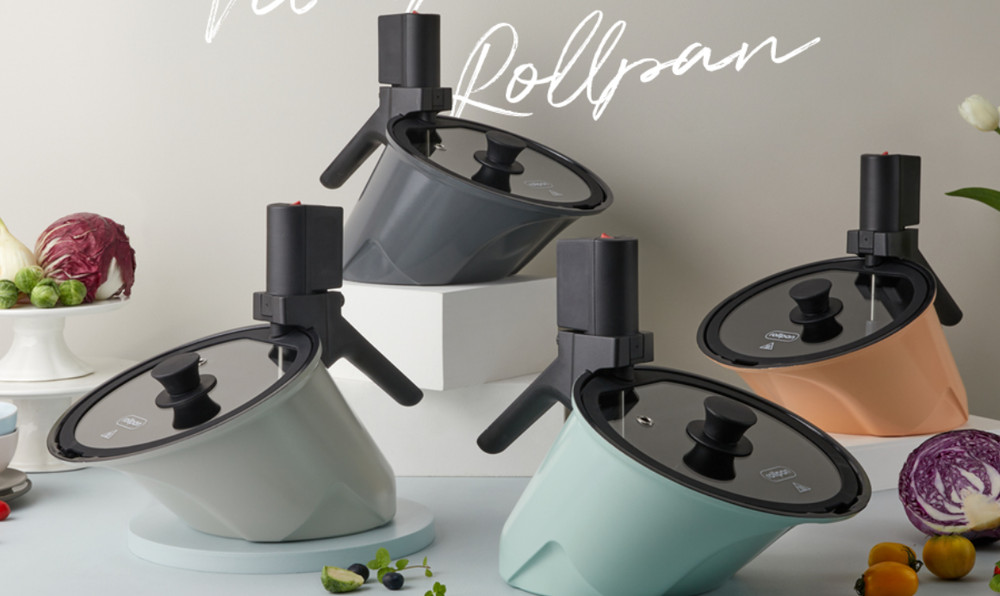 ROLLKITCHEN Rollpan Automatic Rotation Cooking Pot / NEW ORIGINAL / FedEx Ship
