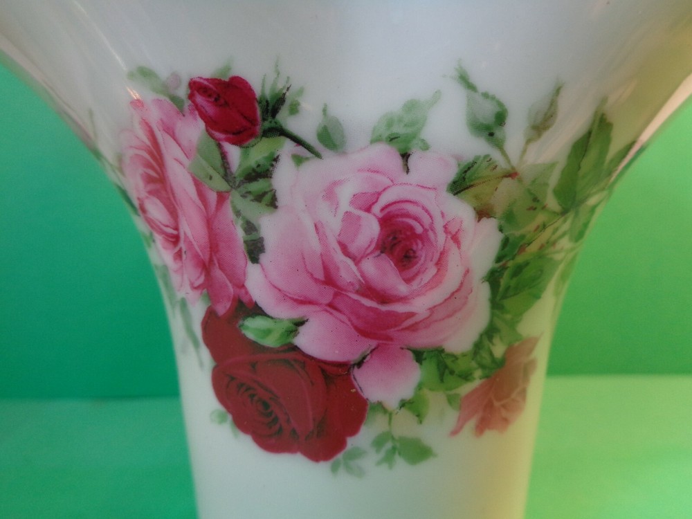 Formalities Floral Pattern Vase w/Handle, Baum Bros.(Used/EUC)