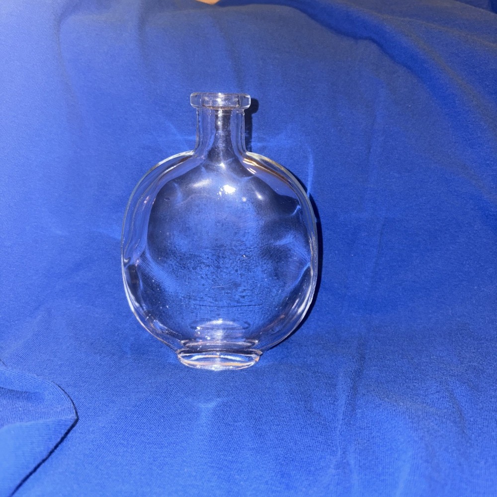 Antique Pumpkin Seed Whiskey Flask - Clear