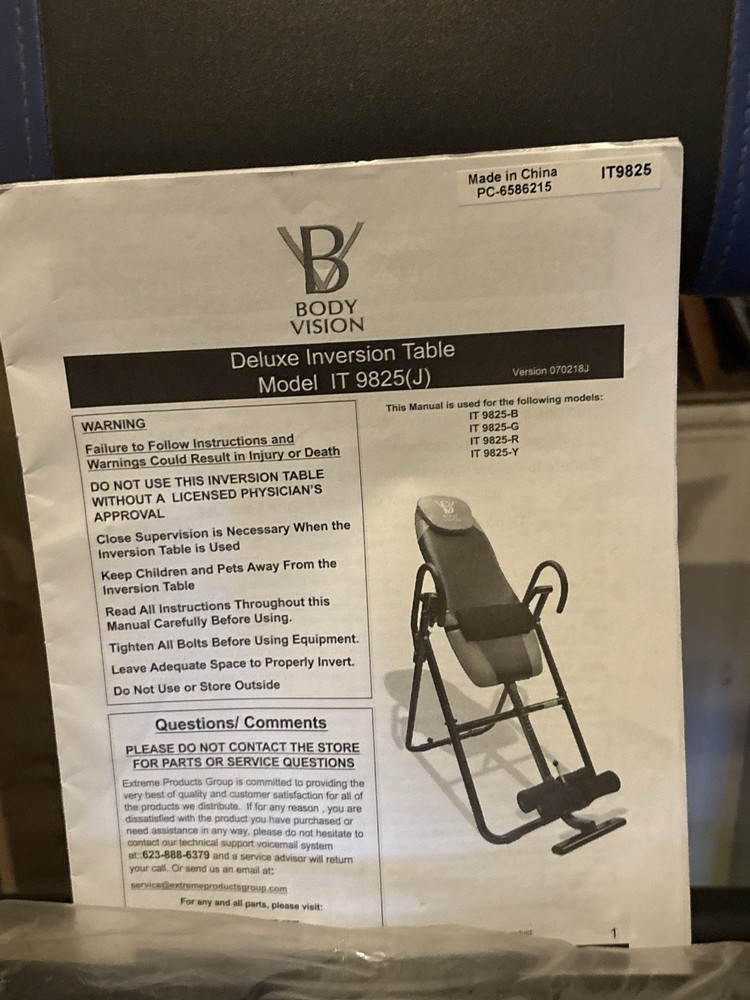Body Vision IT9825 Deluxe Heavy Duty Therapeutic Inversion Table