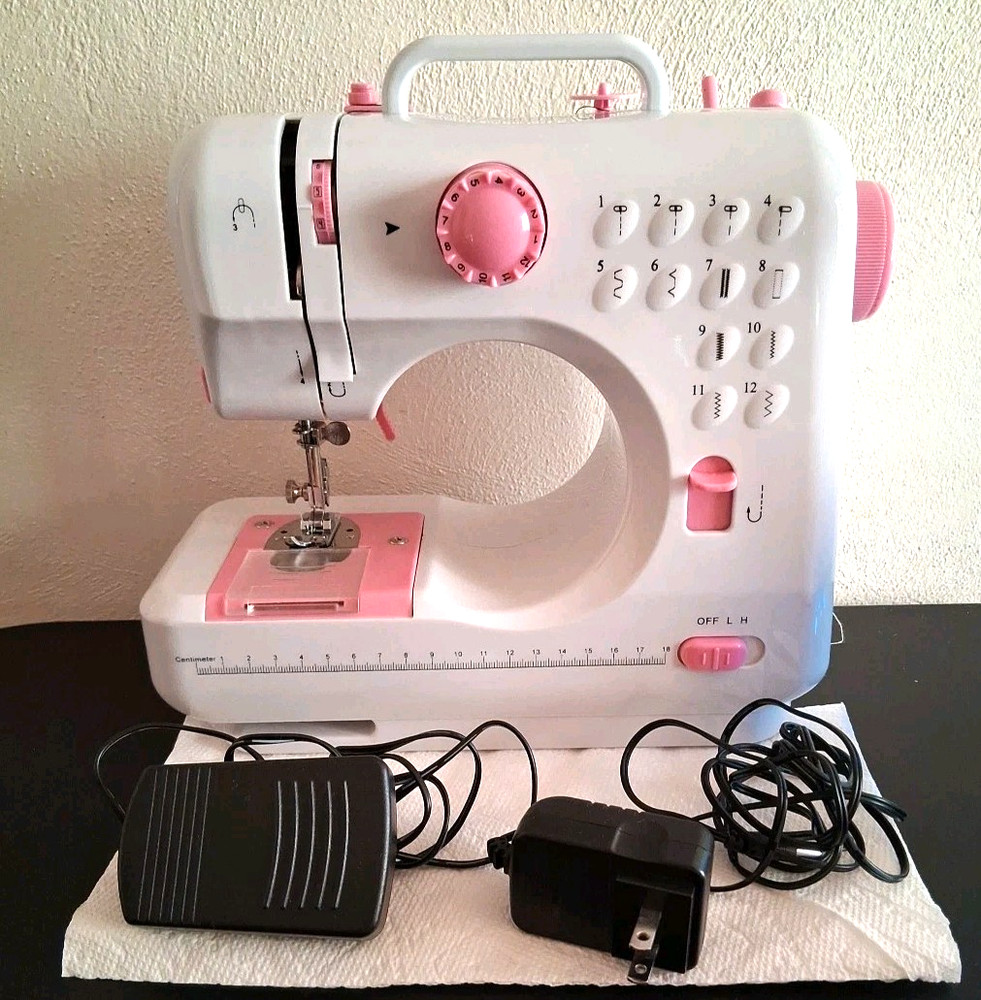 Best Choice Prod 6V Compact Sewing Machine 12 Stitch Patterns Light Foot Pedal