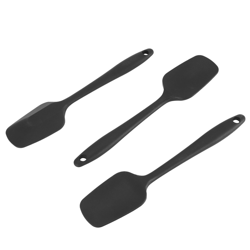 3 Pcs Silicone Spatula Black High Temperature  - Rubber Spatula6154