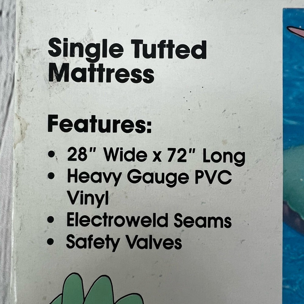 Vintage Puffin Palm Beach Collection Single Mattress Inflatable Pool Float