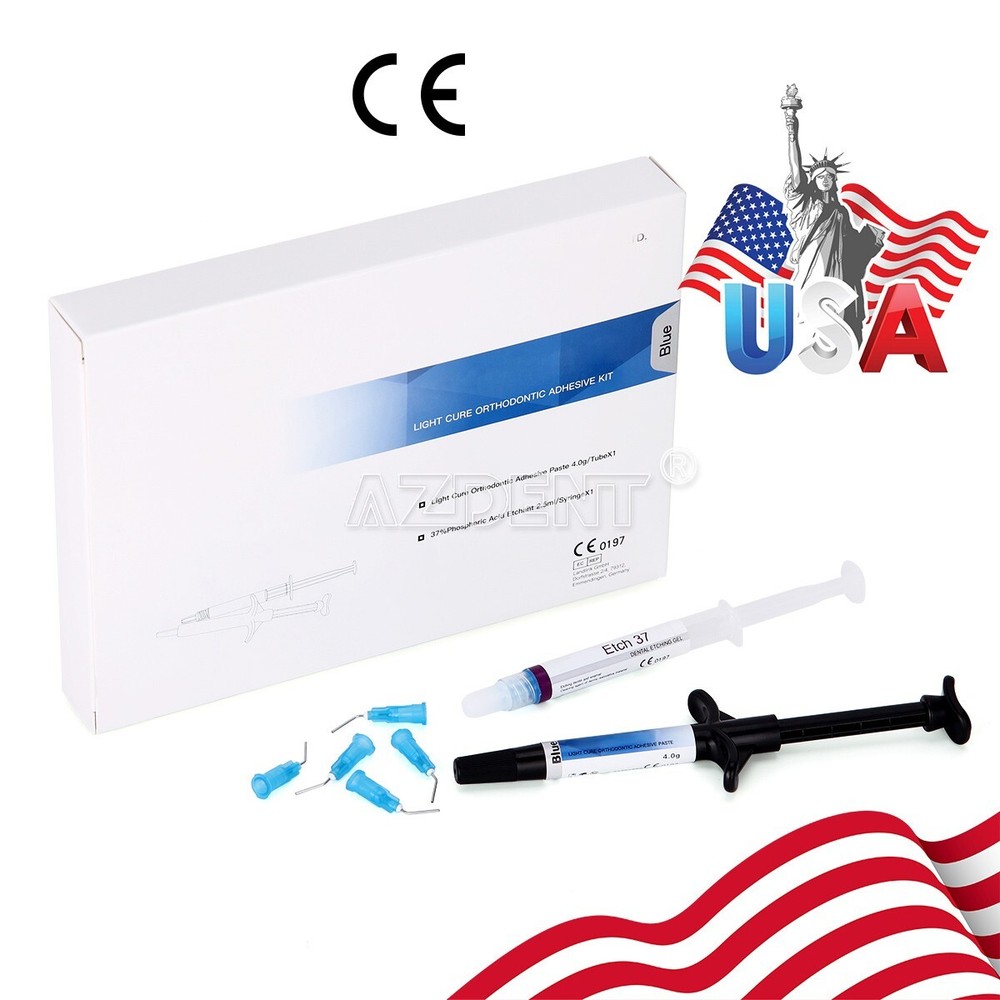 Dentex Dental Orthodontic Light Cure Adhesive Band bonding Acid Etchant kit