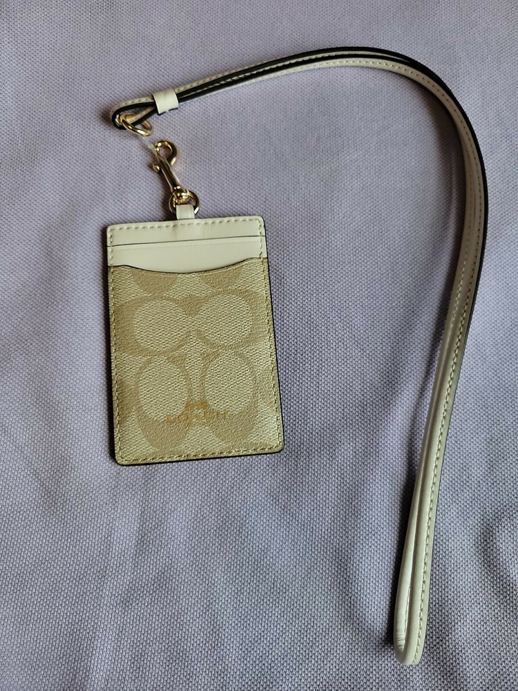 COACH SIGNATURE PRINT LANYARD