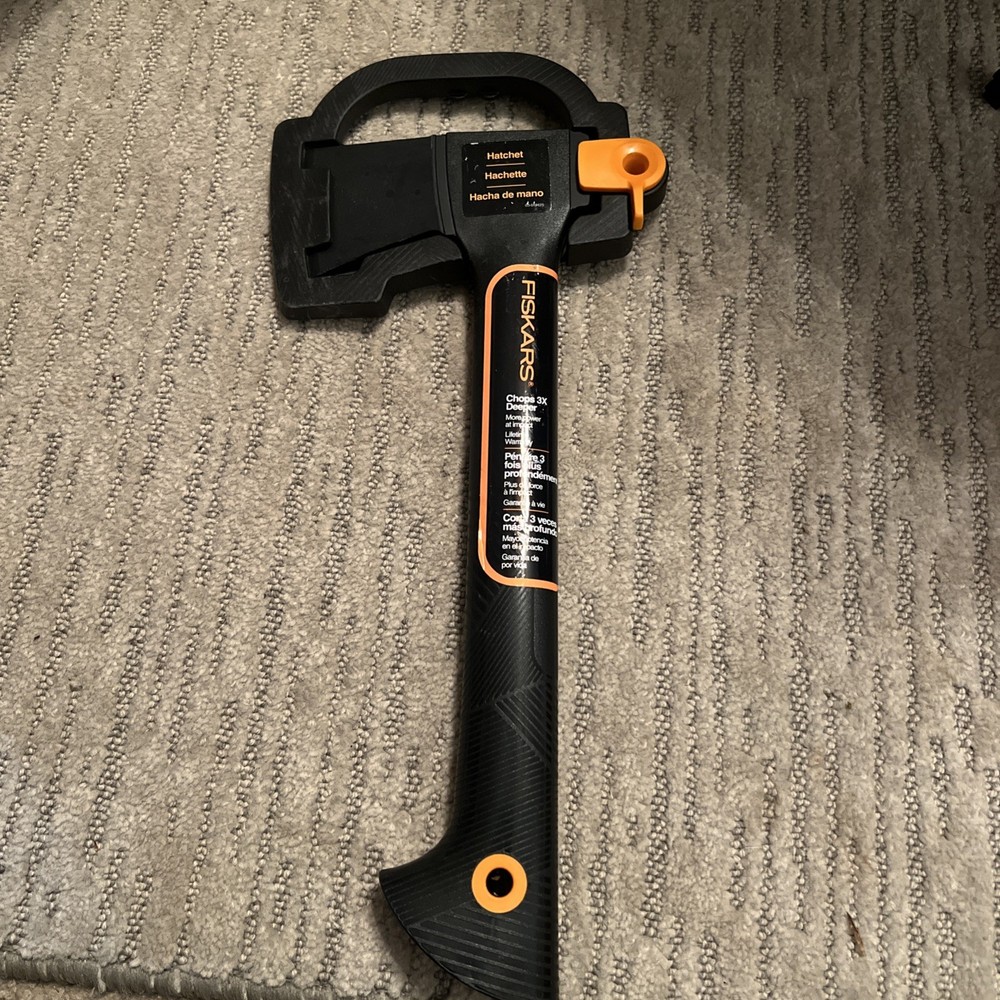 Fiskars 14" Hatchet with Sheath *Black/Orange* ~ Model #7550