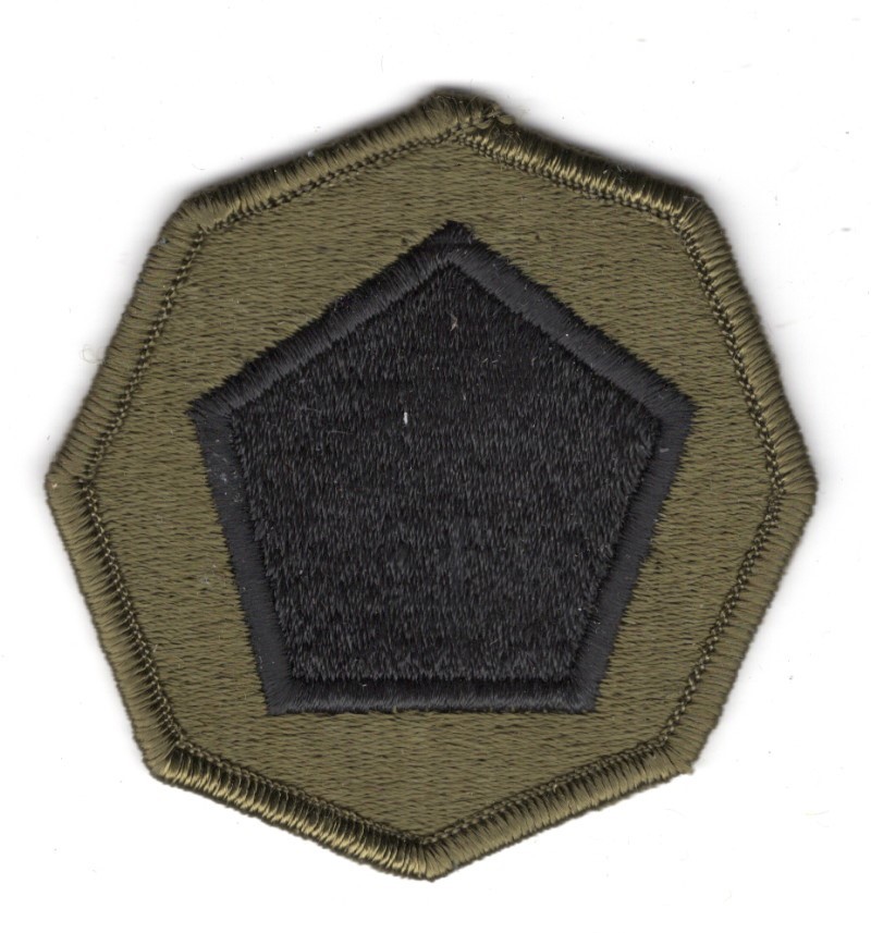 Army Patch:  85th Army Reserve Support Command - subdued, merrowed edge