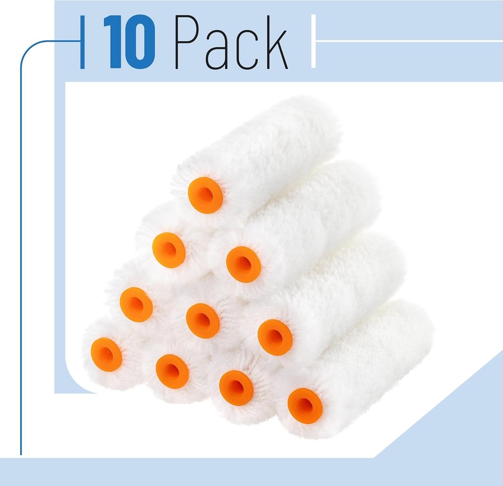 Bates 10PCS Paint Roller Covers 4 Inch Wool Blend Set