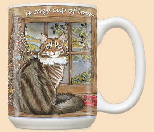 Maine Coon Cat Ceramic Coffee Mug Tea Cup 15 oz
