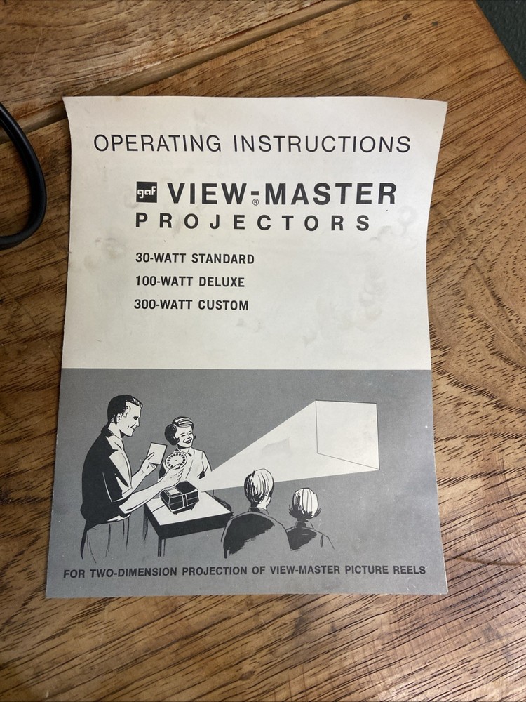 GAF View Master 30 Standard Projector 120V with case