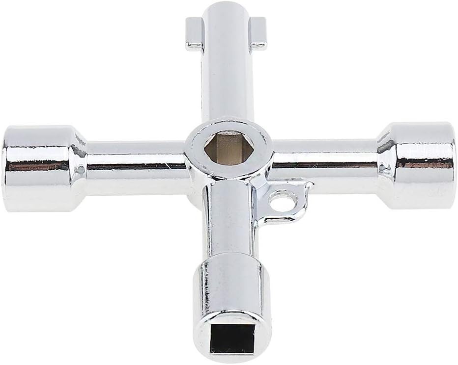 Portable 4-Way Multifunction Utility Key with Chrome Finish - 2.83" Size