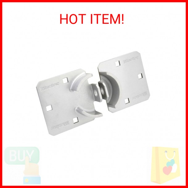 Master Lock Chrome Hasp Lock, Heavy Duty Hidden Shackle Lock and Hasp, Solid Ste