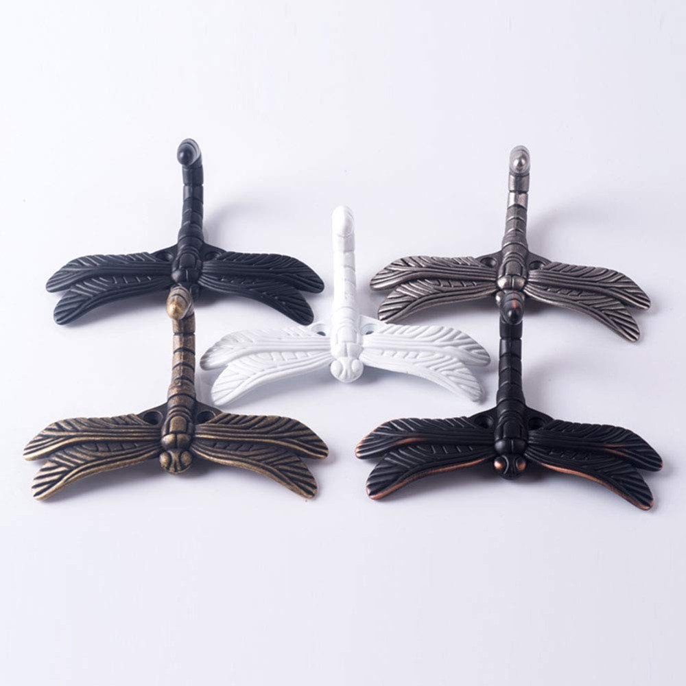 2pcs Dragonfly Coat Hooks Decorative Creativity Wall Mounted Hanger Hook for ...