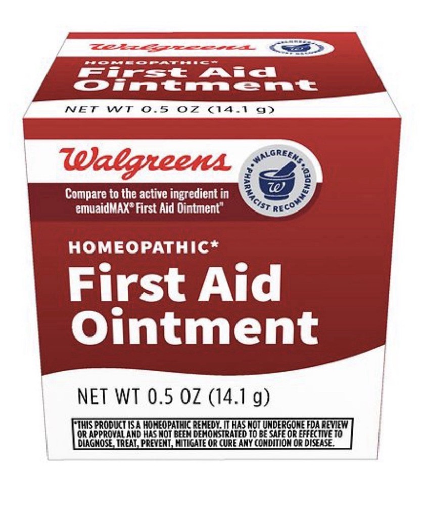 3 NEW Boxes Walgreens Homeopathic First Aid Ointment 2oz Compare To Emuaid Max