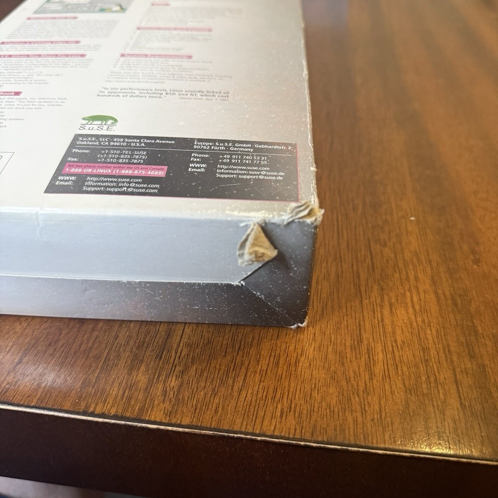 Suse Linux 5.3 July 1998 (CD-ROM, 2001) Big Box Vintage Software