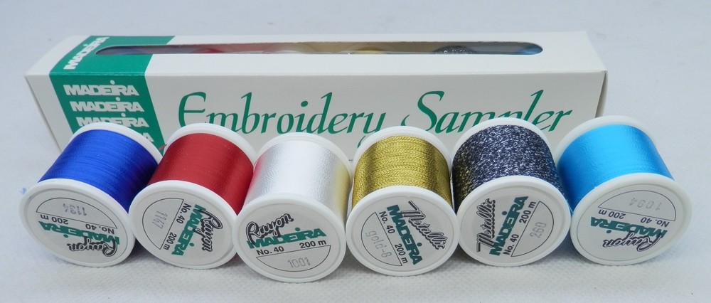 Madeira Embroidery Thread Sampler Six Pack #9006D x2 - includes Gold & Metallic