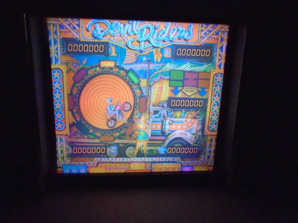 Zaccaria Devil Riders Pinball Head LED Display light box