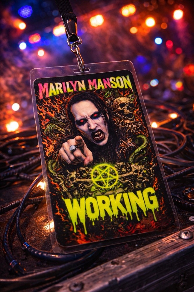 Marilyn Manson  3.5”x5.5” All Access VIP Working Laminate Pass