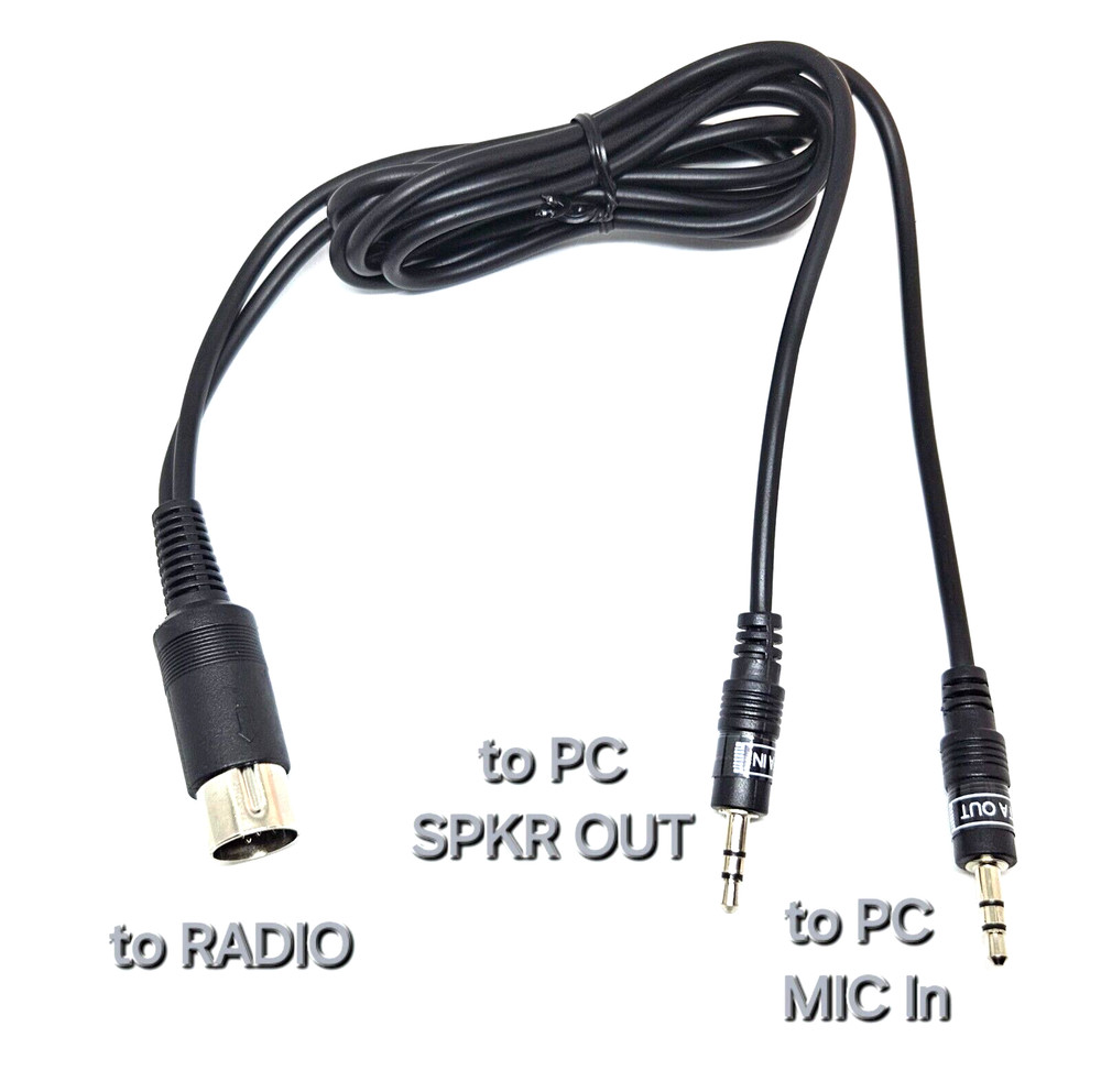 3FT - FT8/FT4/JT65/PSK Audio Interface 13-Pin DIN Cable DC-15C for ICOM