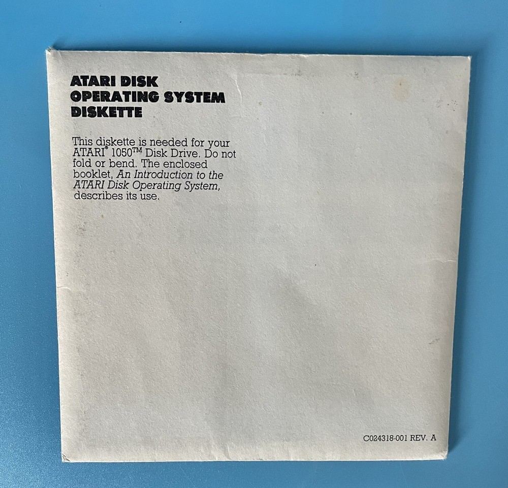 OEM Atari Master Diskette 3 — 5 1/4” Floppy — DX5052 — Untested w/ Free Returns