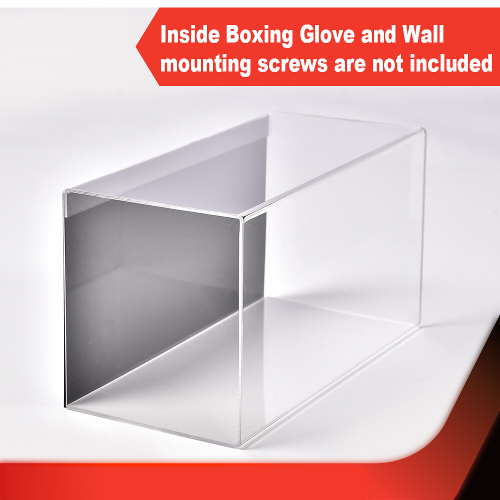 Acrylic Wall Mount Horizontal Boxing Glove Display Case Protecting Full Size LJ