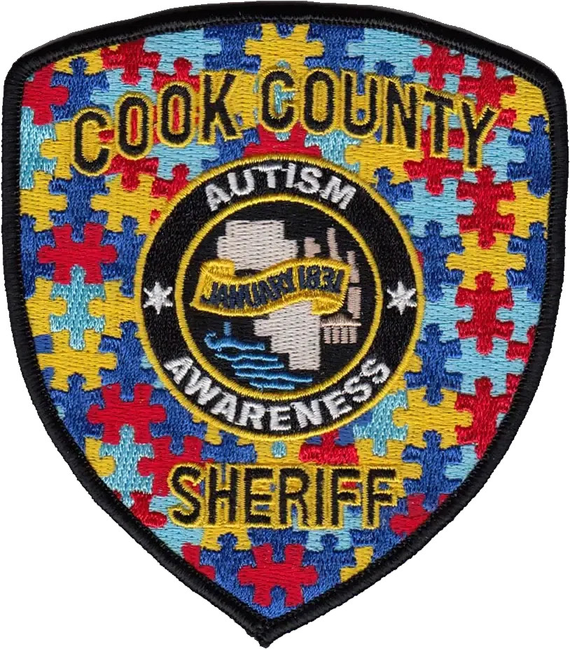 COOK COUNTY SHERIFF SHOULDER PATCH: Autism Awareness