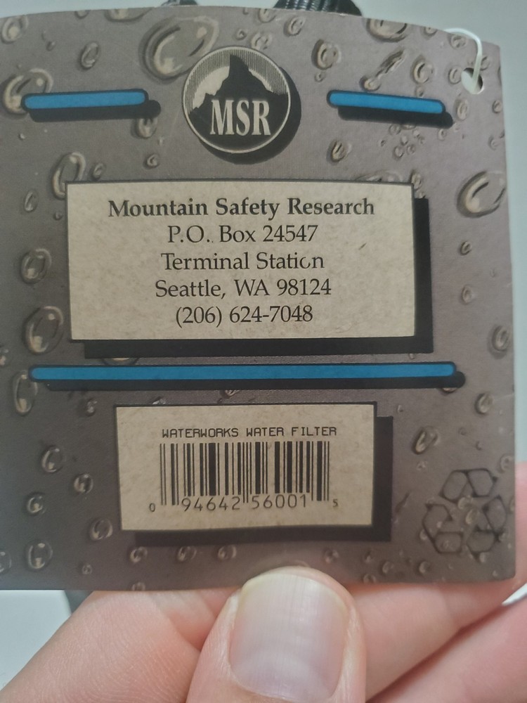 MSR Water Filter Pump System and Dromedary Bag 4L