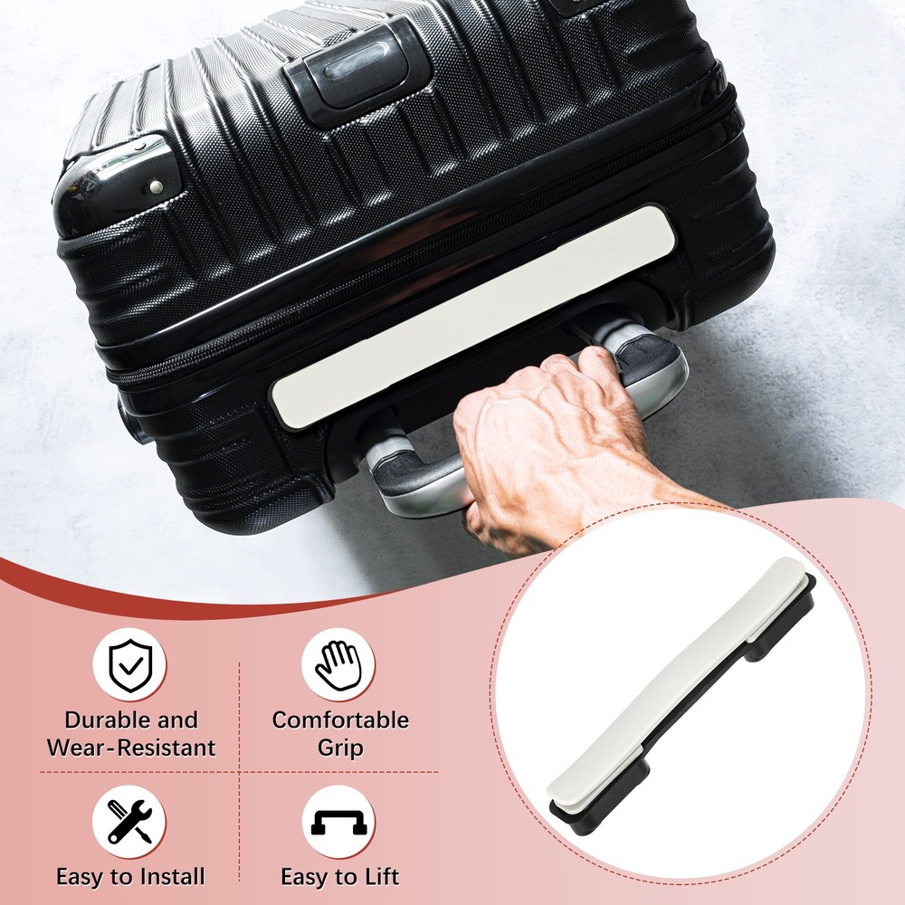 1PCS Luggage Replacement Handle for Suitcase - [White-8.5IN]