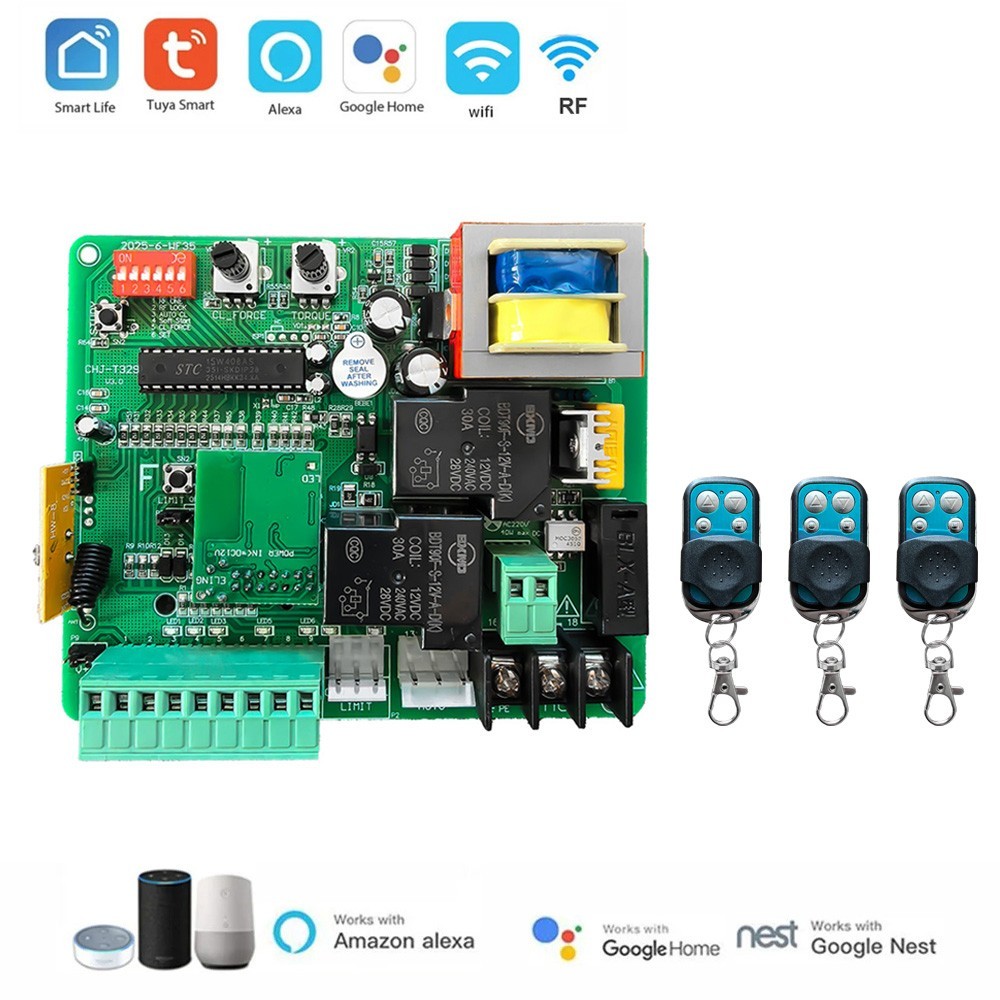 Control Board For AC Sliding Gate Opener Electronic Main Replacement PCB Circuit