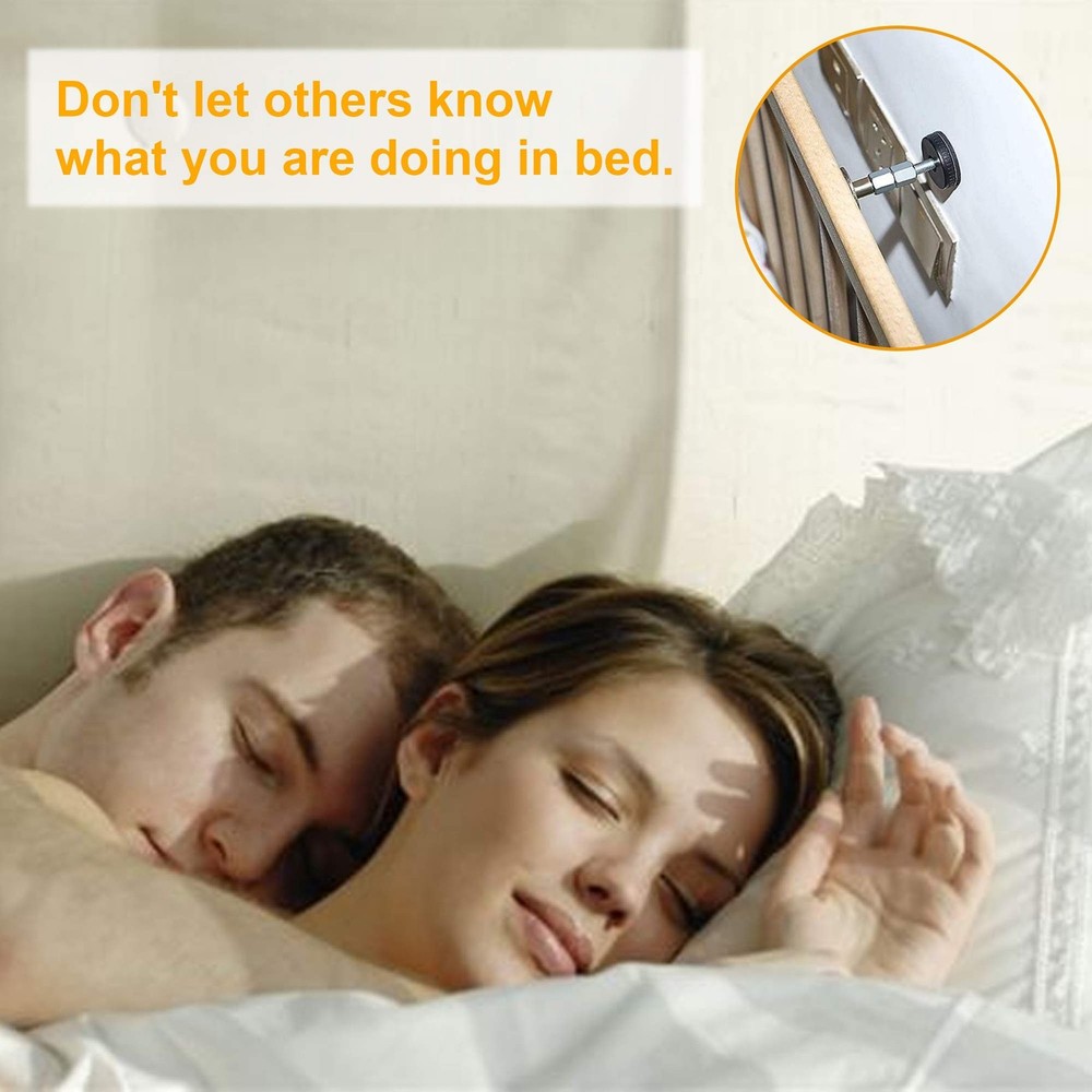 Neatbuddy 4PCS Black Adjustable Bed Frame Anti-Shake Tool, Headboard Stoppers...