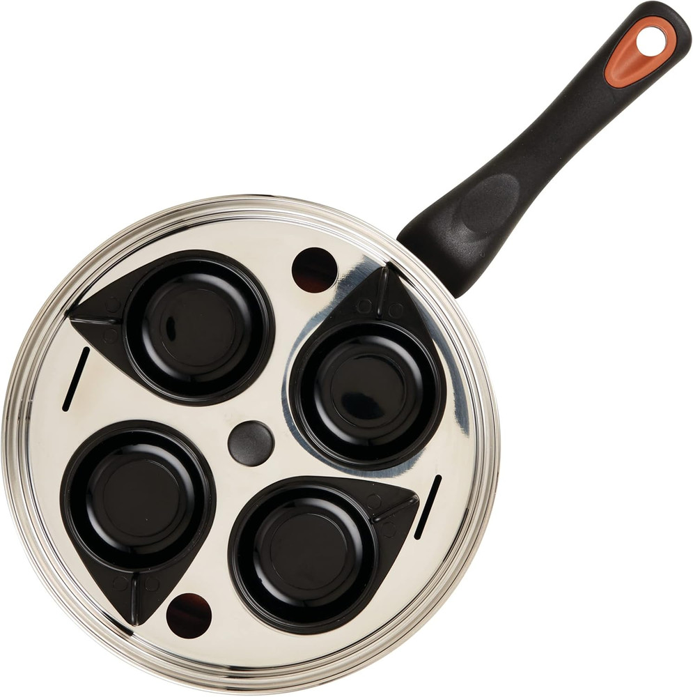 NONSTICK CERAMIC COOKWARE EGG POACHER Fast Even Heating Durable Aluminum Pan