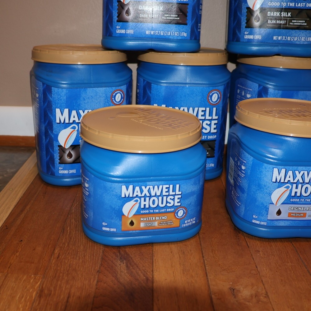EMPTY Coffee Cans Containers Home Storage Craft Projects Maxwell House (9)
