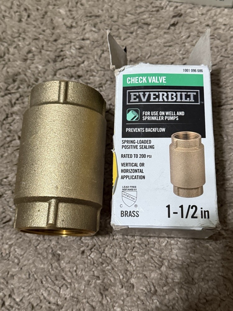 Everbilt Check Valve Brass 1-1/2" EBCV150NL