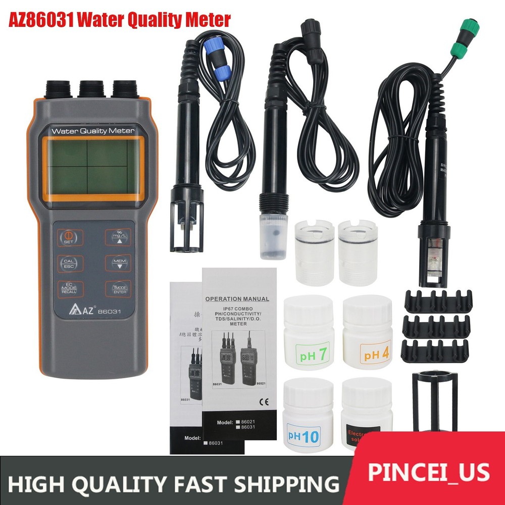 AZ86031 Water Quality Meter Multifunctional PH Tester Dissolved Oxygen Detector