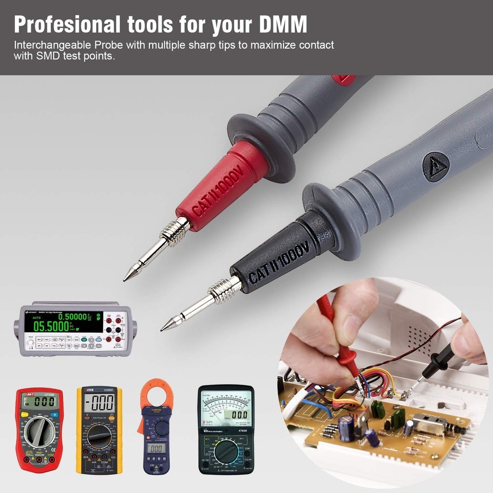 "Temperature-Resistant Test Lead Kit with Color-Coding for Easy Identification "