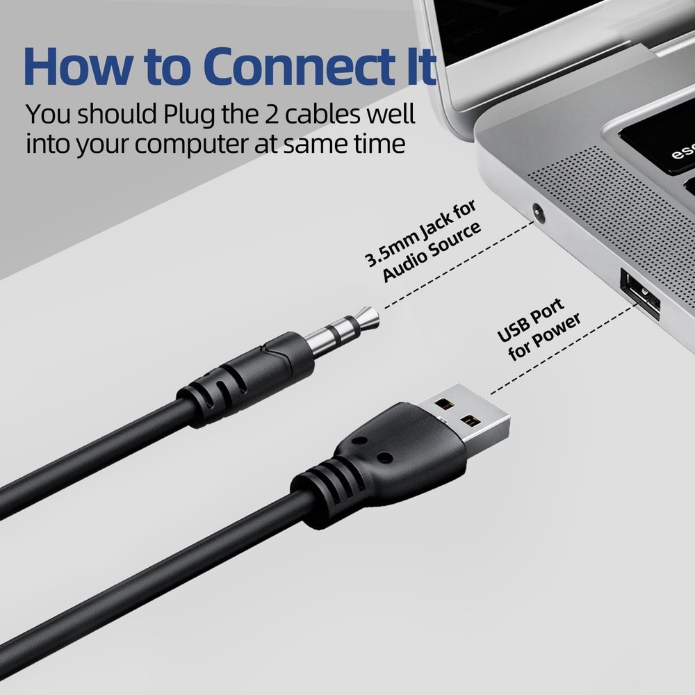 Computer Speakers LED Gaming Desktop Speakers Volume Control 3.5mm AUX PC