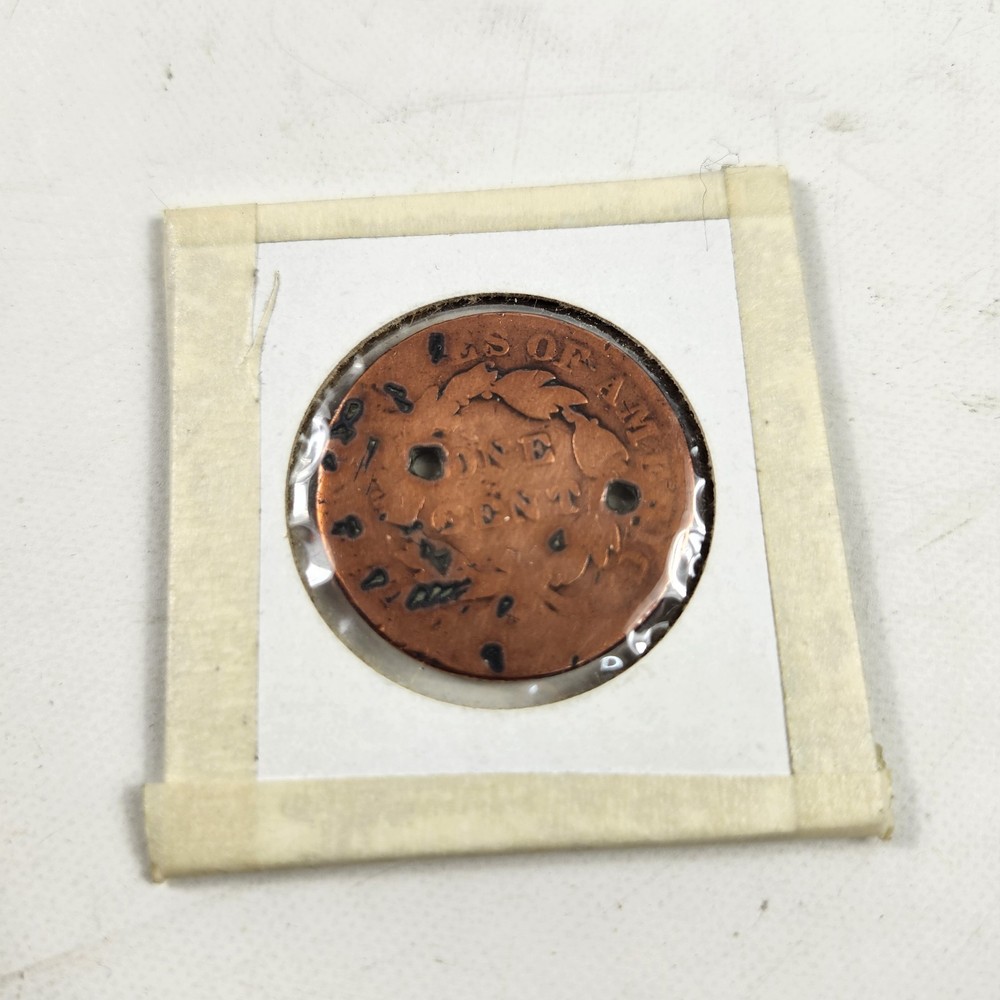 1831 Coronet Head Large Cent - Turned Button