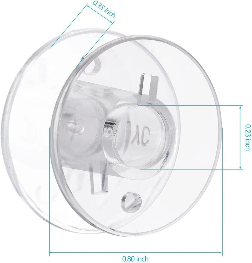 50 Clear Plastic Bobbins for Sewing Machines - Versatile and Durable