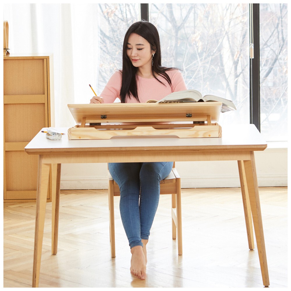 [Upright Tree] Angle-adjustable Side Desk 600 / 800 Pine