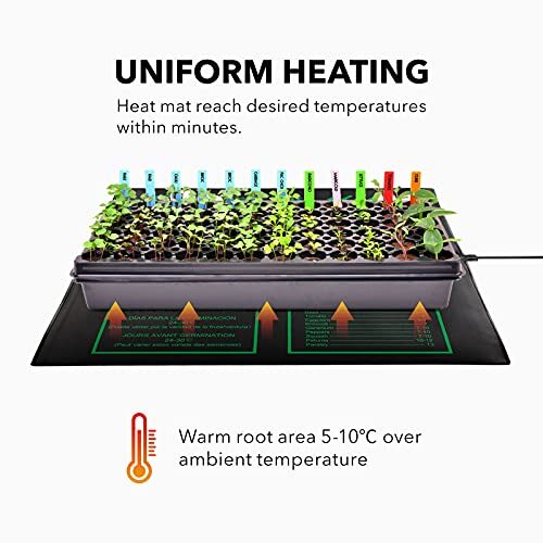 BN-LINK Seedling Heat Mat 10" x 20.75" Warm Hydroponic Heating Assorted Sizes