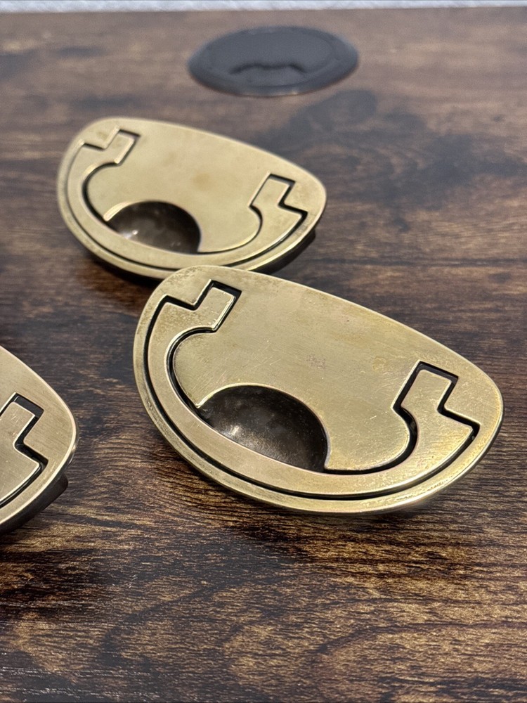 Drexel Passage Drawer Pulls 4 Handles Campaign Brass KBC N-16827 Replacement