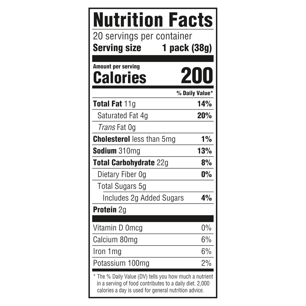 RITZ Cheese Sandwich Crackers, Lunch Snacks, 20 Snack Packs (6 Crackers Per Pack