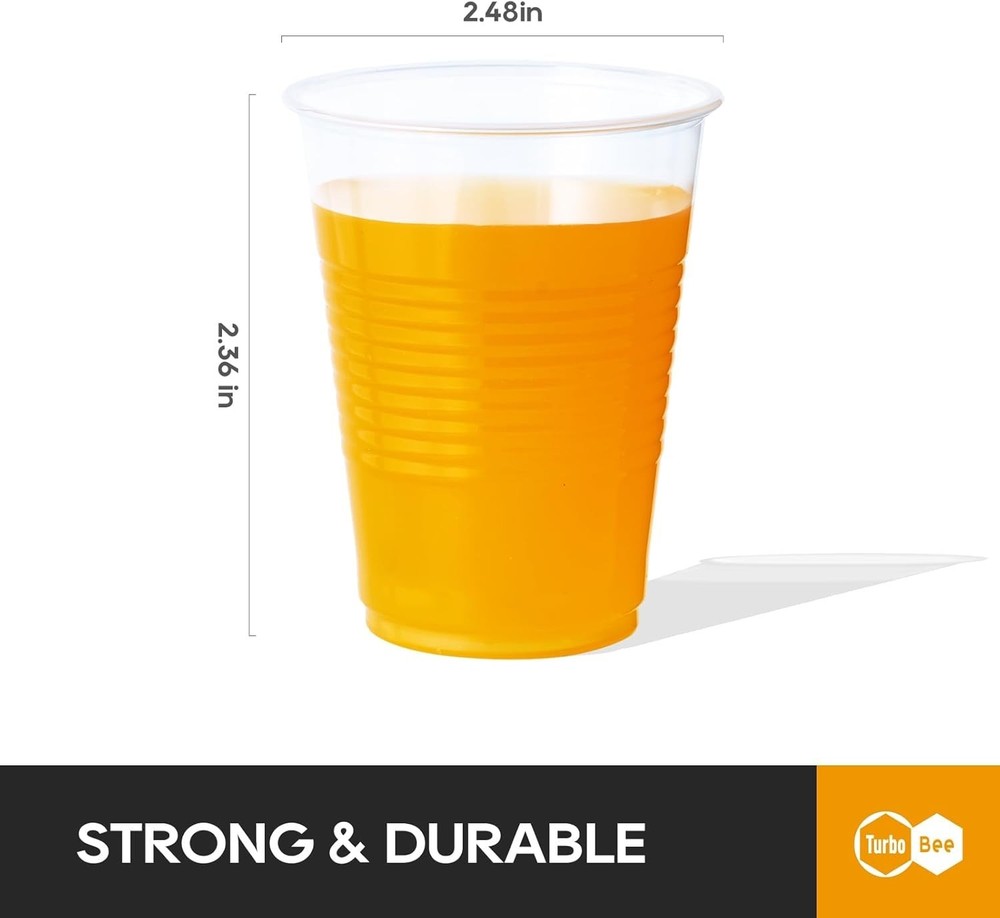 5oz Disposable Plastic Cups 500 Pack - Small Drinking & Sample Cups, Bulk Mul...
