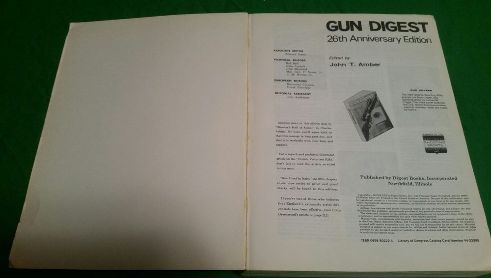 1972 Gun Digest 26th Anniversary