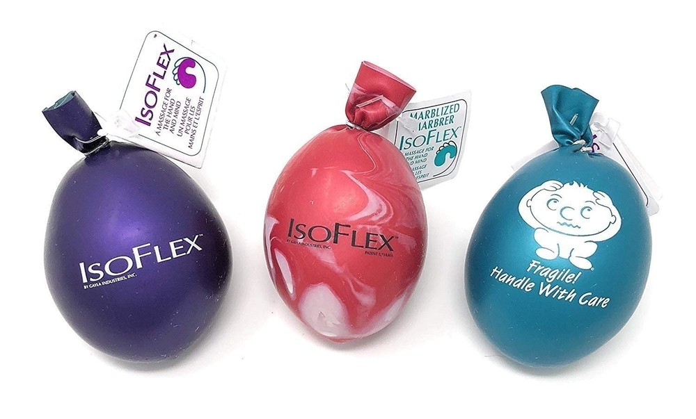 IsoFlex Stress Relief Massage Therapy Balls with Micro Beads Bundle - Classic...