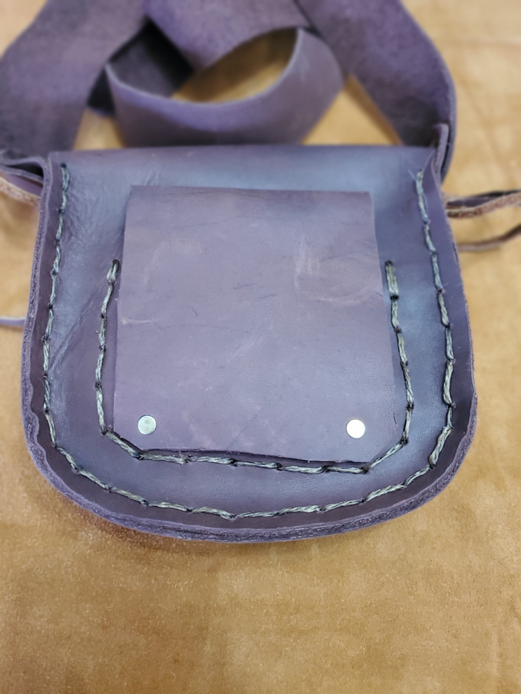 Leather Muzzleloader Possibles Bag with Crossbody Shoulder Strap