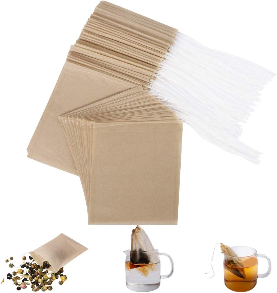 Disposable Loose Tea Filter Bags Unbleached Empty Tea Infuser Sachets 100pcs
